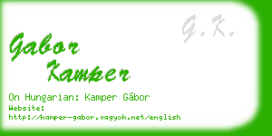 gabor kamper business card